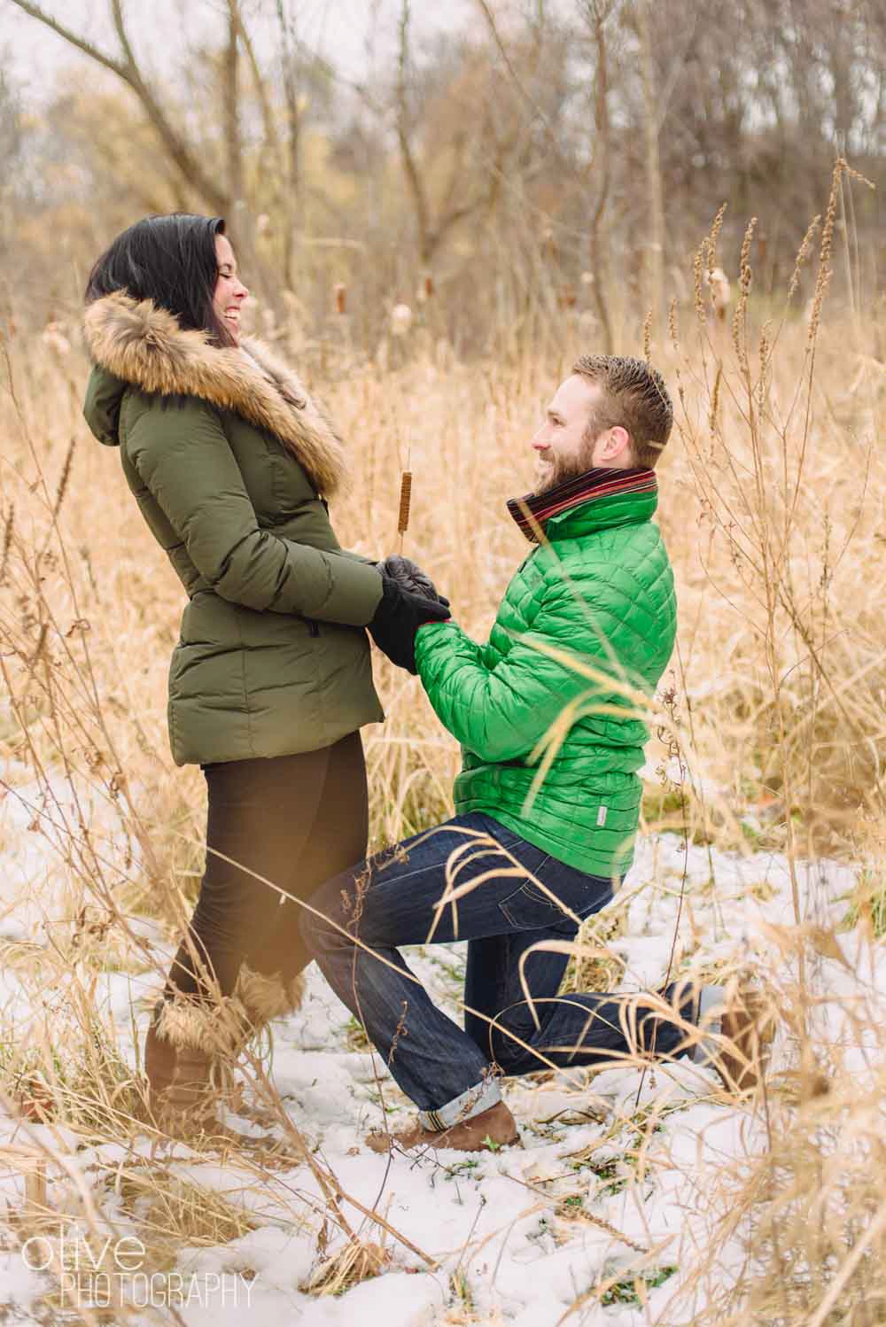 Toronto Winter Engagement Photos