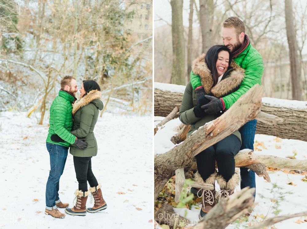 Toronto Winter Engagement Photos