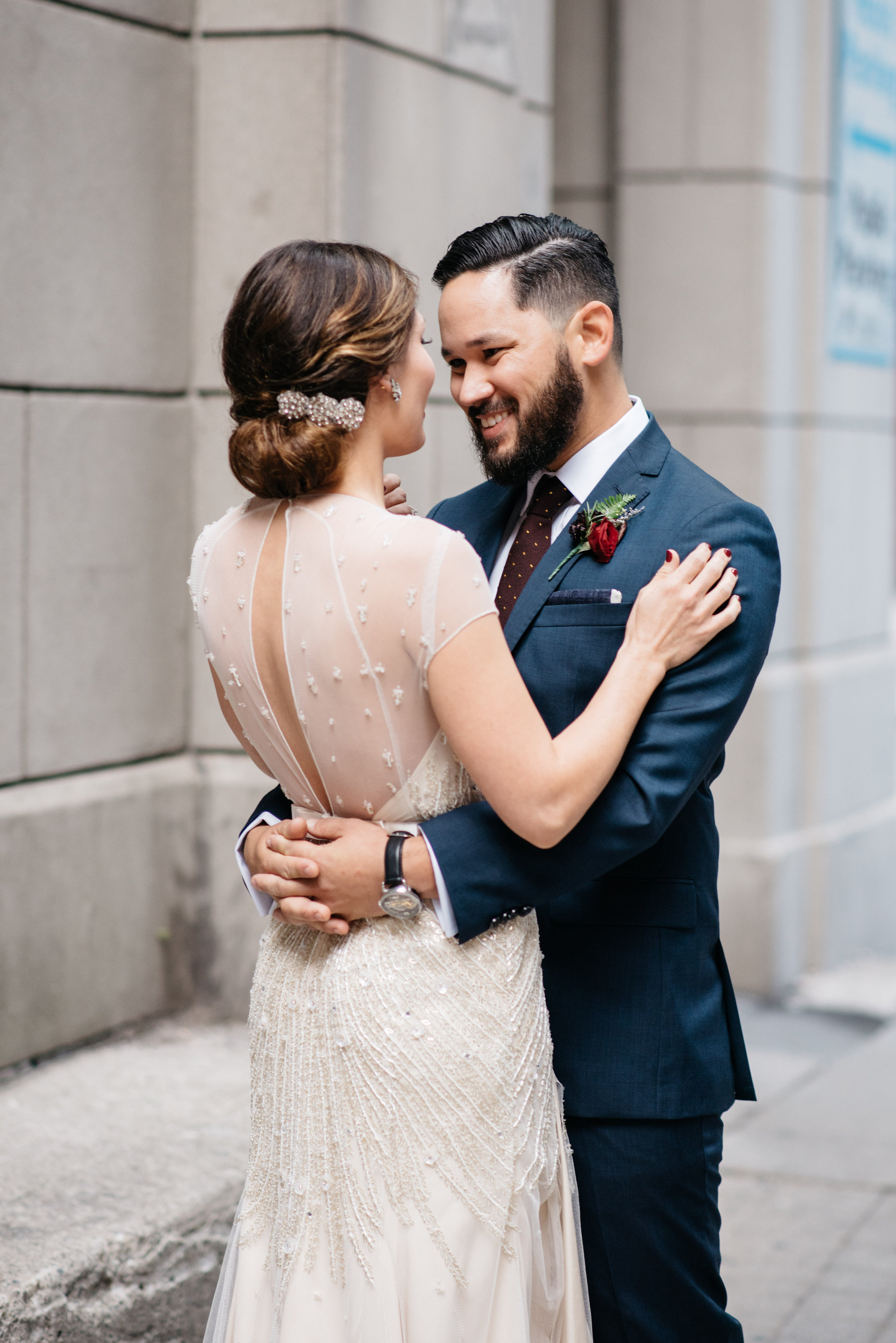 Keyhole Wedding Dress | Olive Photography Toronto