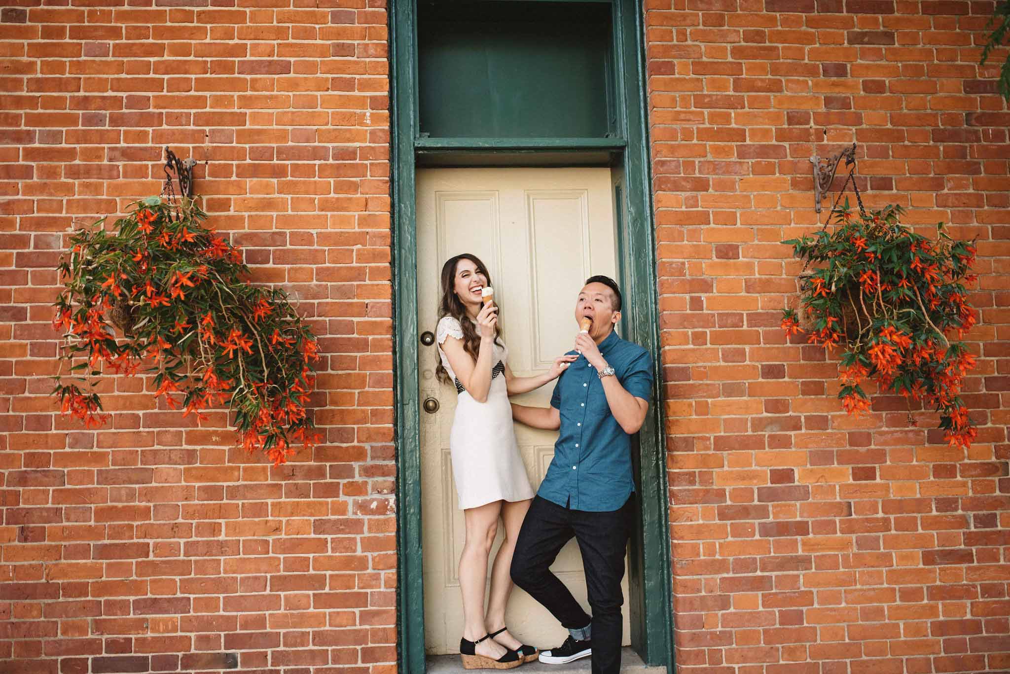 ice cream engagement photos | Olive Photography