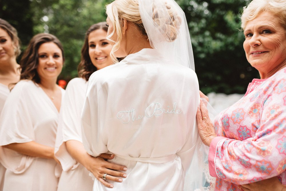 bride getting ready robe - Olive Photography