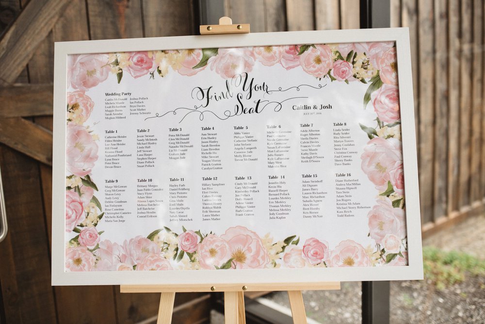 Seating Chart Photos - Olive Photography