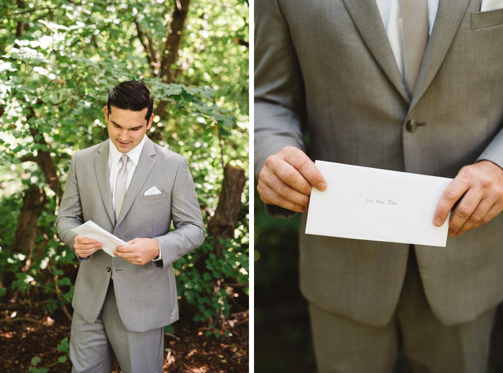 groom letter | Olive Photography