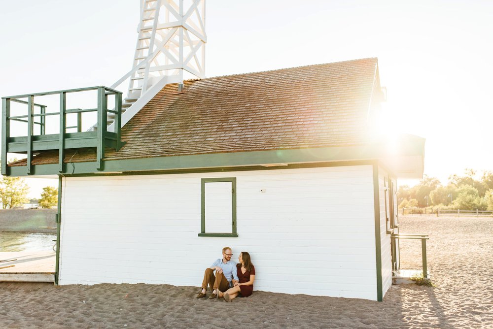 Leuty Lifeguard Station engagement photos | Olive Photography Toronto