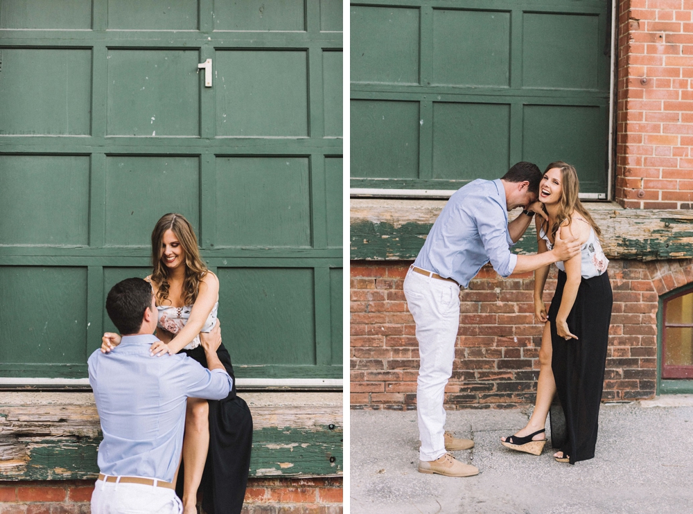 Industrial location Toronto - Liberty Village Engagement Photos - Olive Photography