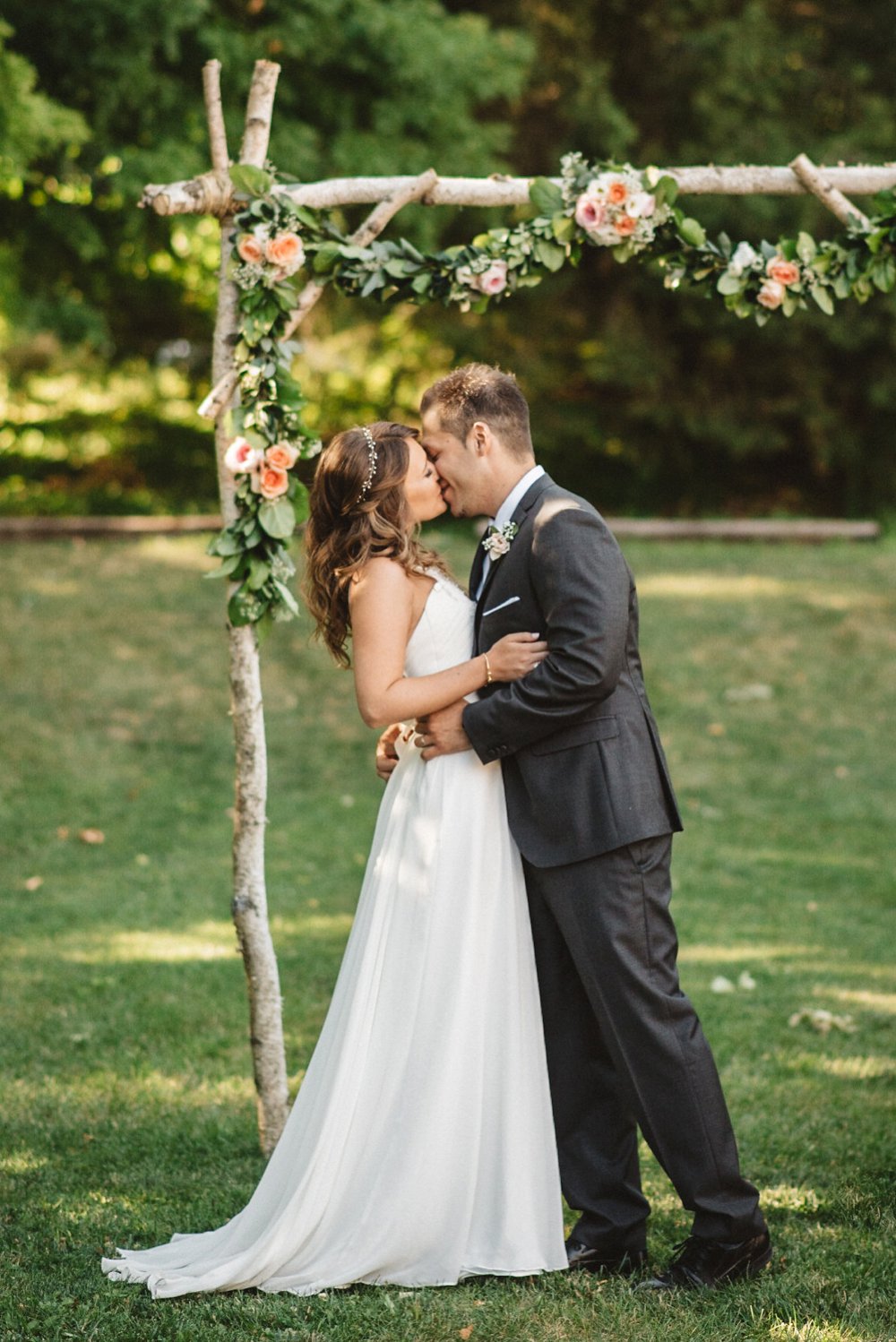 First Kiss - Alton Mill Wedding - Olive Photography Toronto