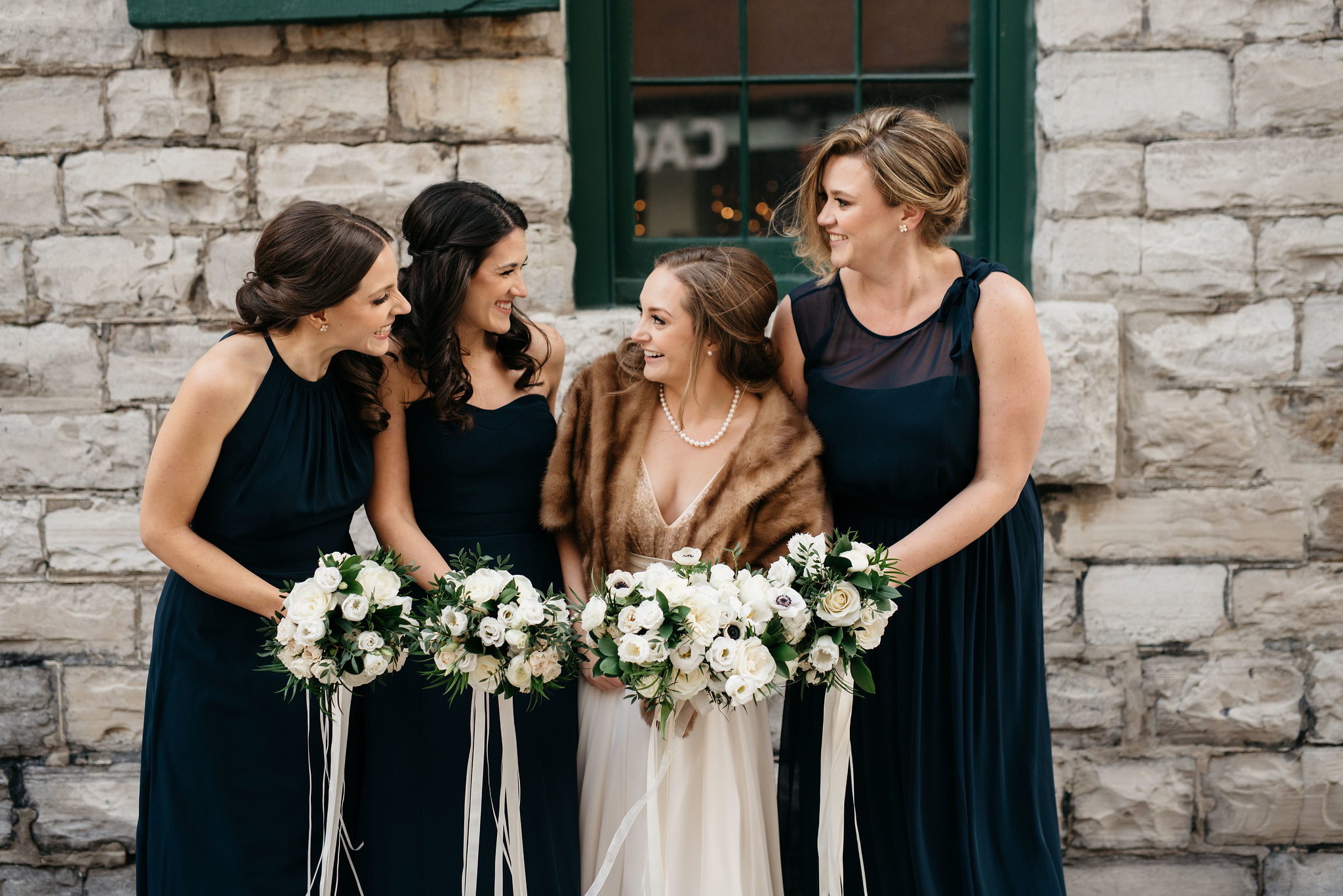 Distillery District wedding party photos - Olive Photography Toronto