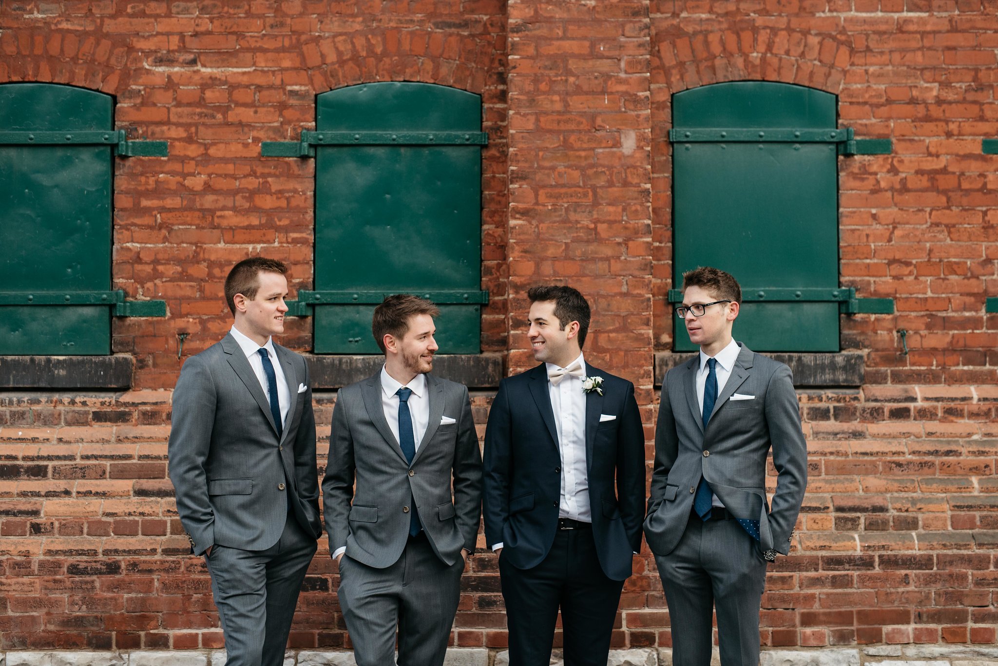 Distillery District wedding party photos - Olive Photography Toronto