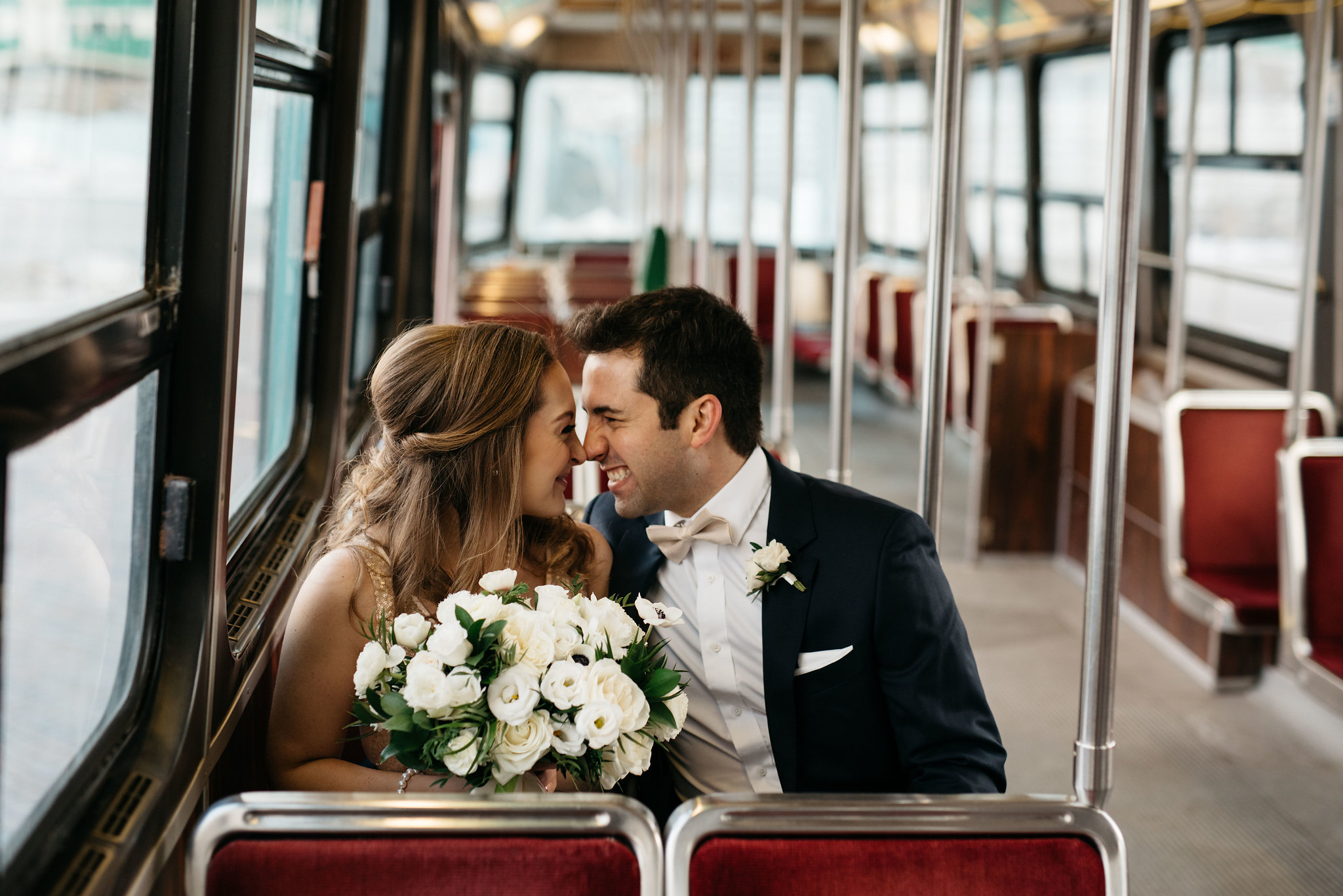 Streetcar wedding photos - Olive Photography Toronto