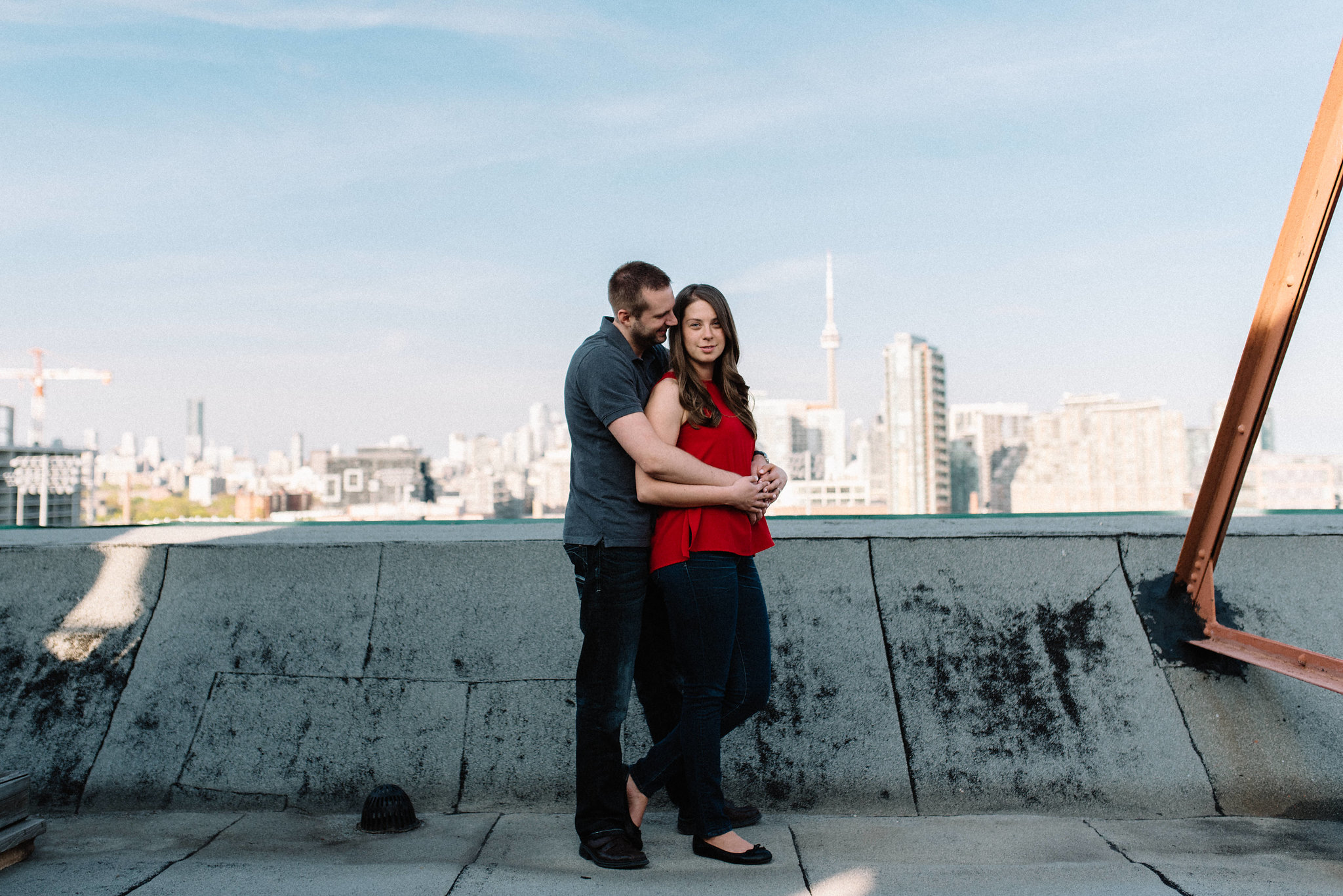 Rooftop engagement photos - Olive Photography Toronto