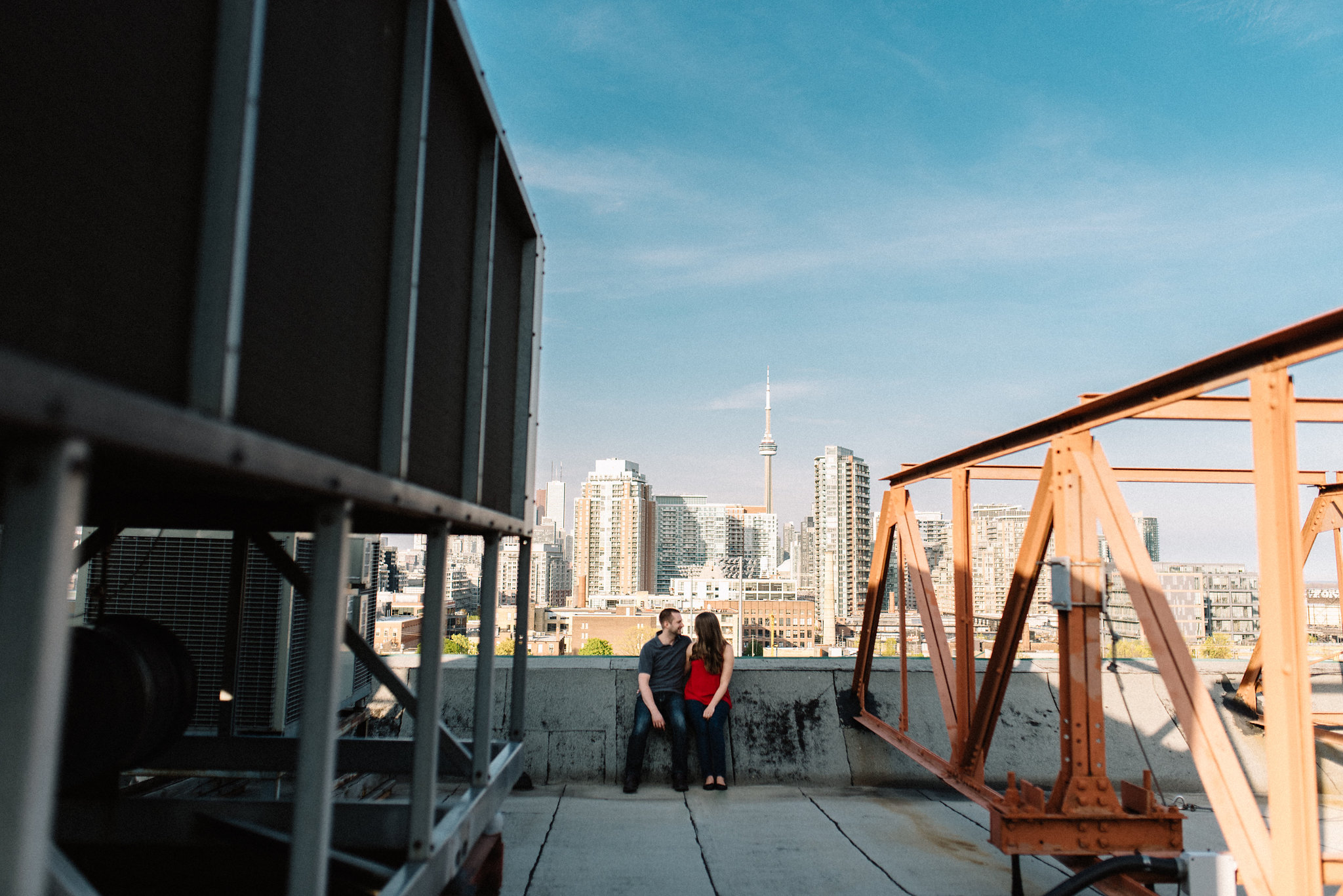 Rooftop engagement photos - Olive Photography Toronto