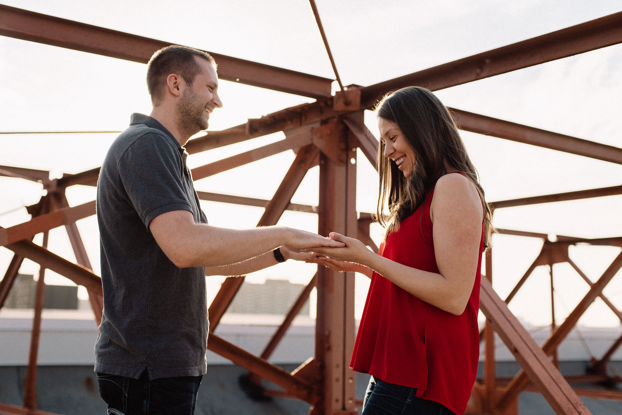 Rooftop engagement photos - Olive Photography Toronto