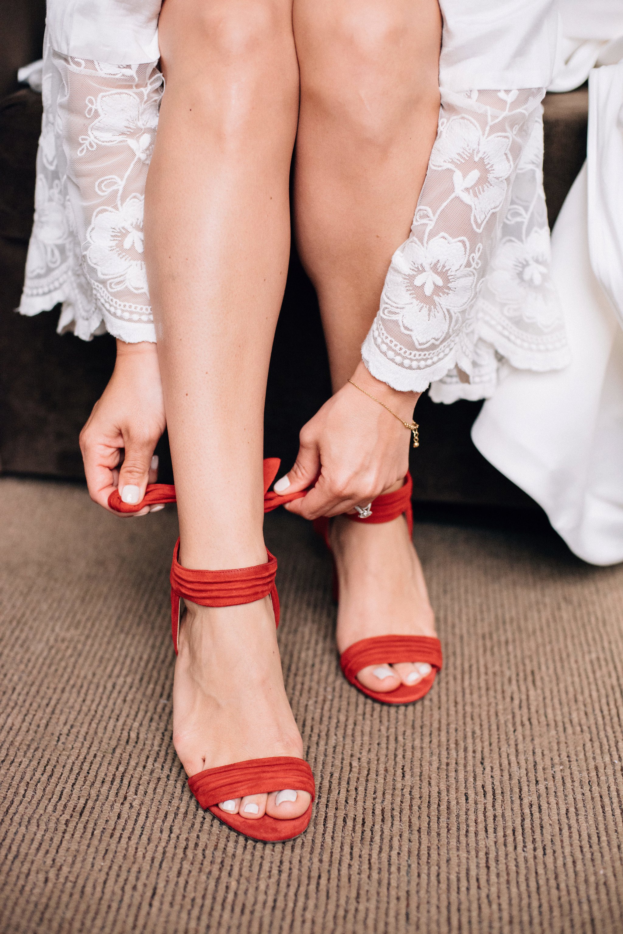 Red Wedding Shoes | Olive Photography