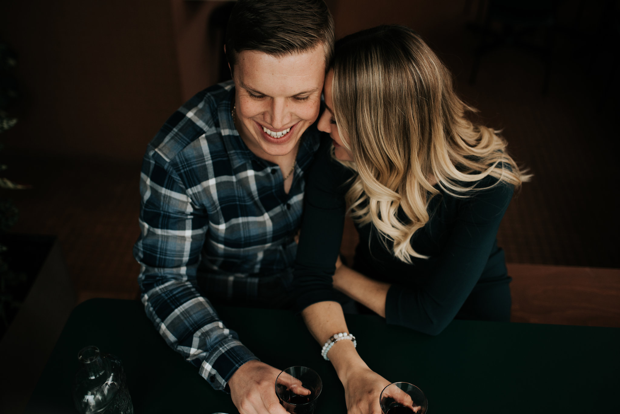 Leslieville Engagement Photos The Green Wood restaurant | Olive Photography