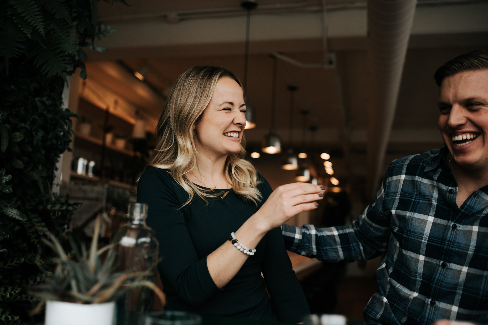 Leslieville Engagement Photos The Green Wood restaurant | Olive Photography