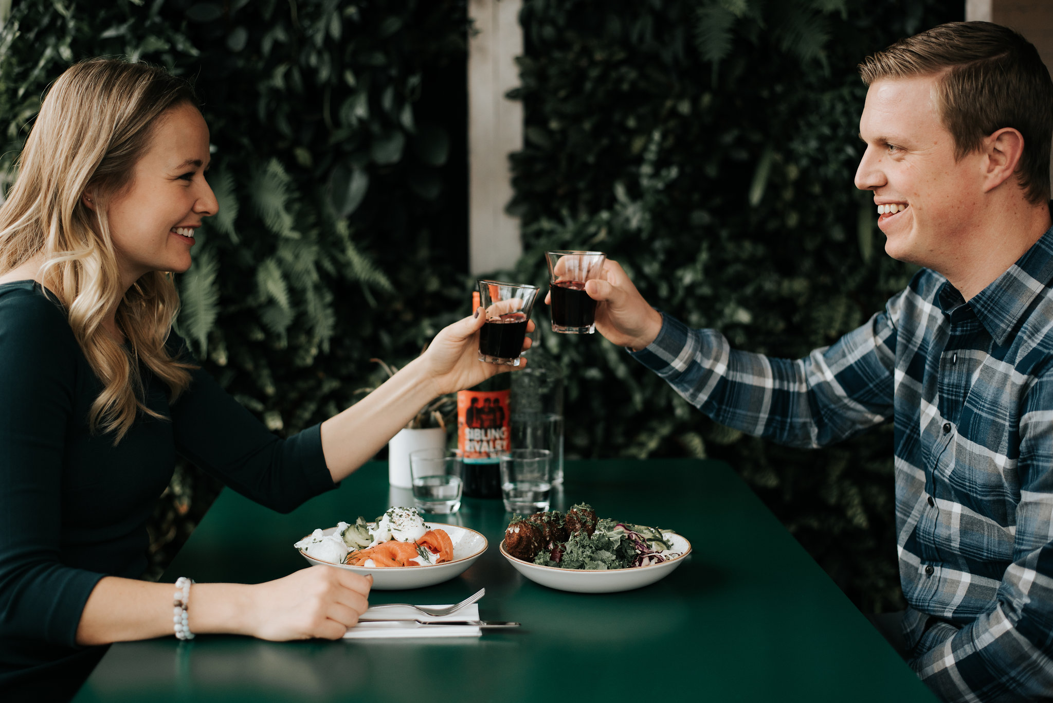 Leslieville Engagement Photos The Green Wood restaurant | Olive Photography