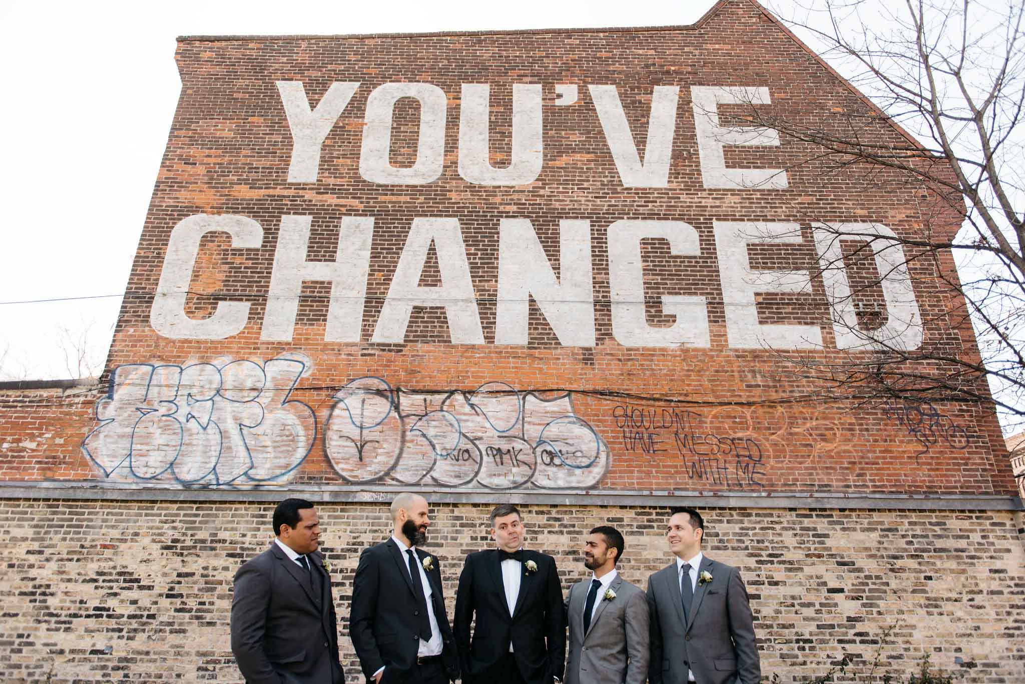 You've Changed Wall Wedding Party Photos | Olive Photography Toronto