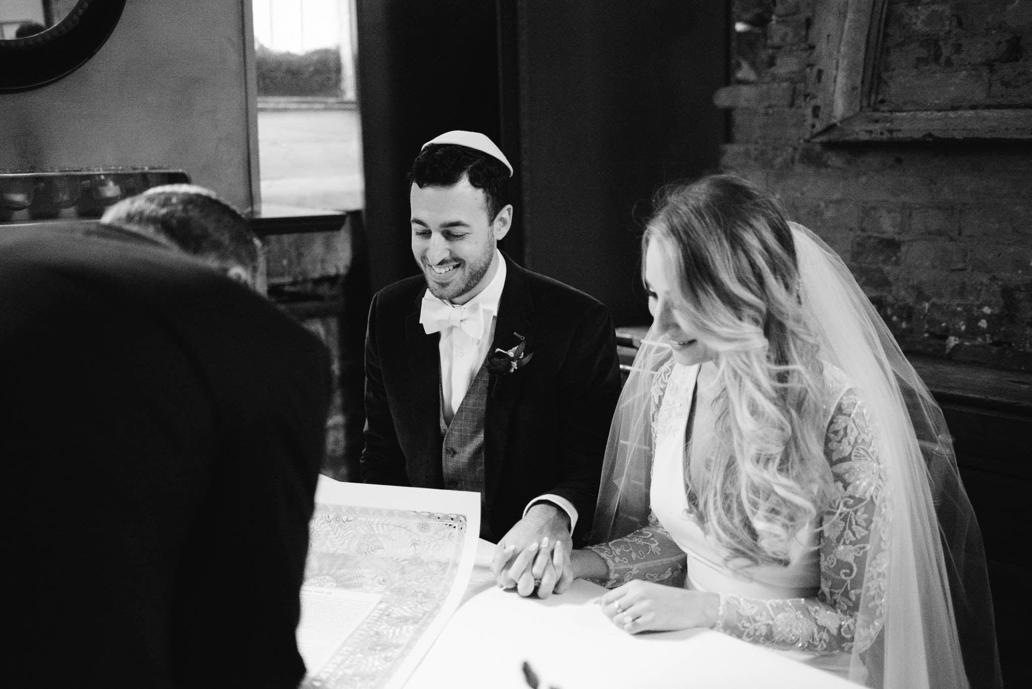 Jewish Wedding Ketubah Signing Photos | Olive Photography