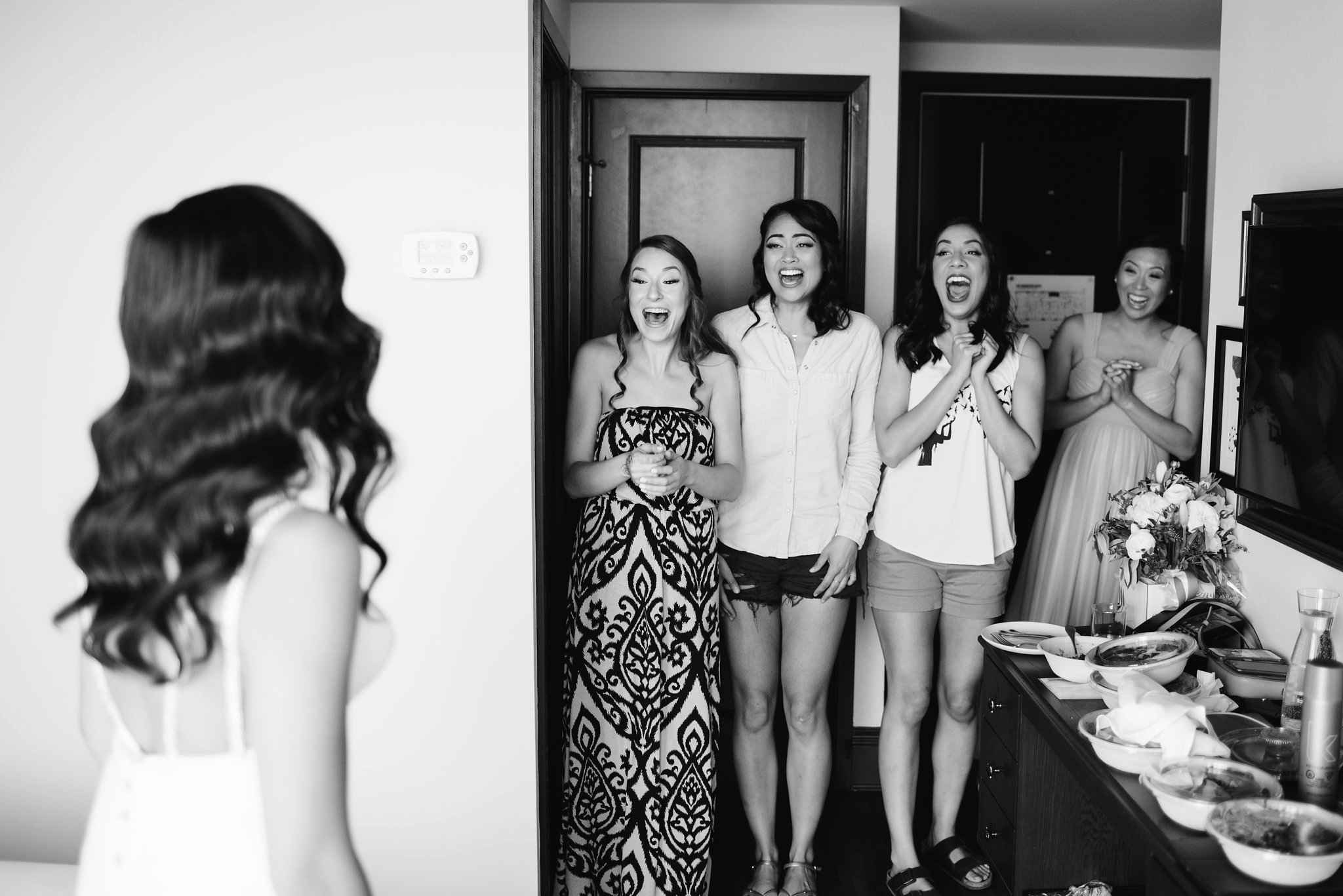 Bridesmaids First Look - - Olive Photography - Toronto wedding photographer