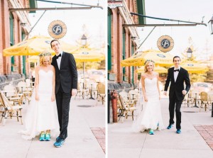 running shoes wedding photos