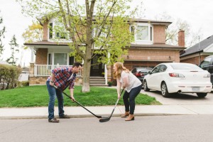 Hockey Engagement Photos | Olive Photography