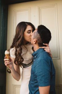 ice cream engagement photos | Olive Photography